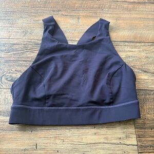 Lululemon Fast & Free Bra (Nulux) Black Grape size 6